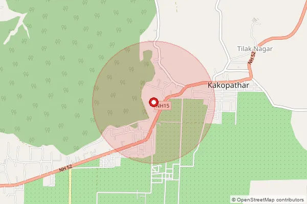 Map showing approximate area covered by Pincode 786152 — Tonganabazar B.O, Tinsukia