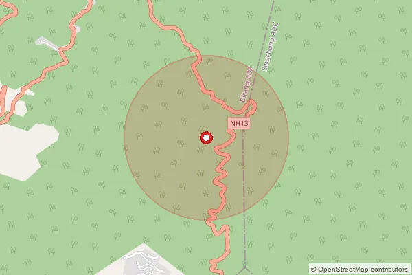 Map showing approximate area covered by Pincode 786154 — Hahkhati B.O, Tinsukia