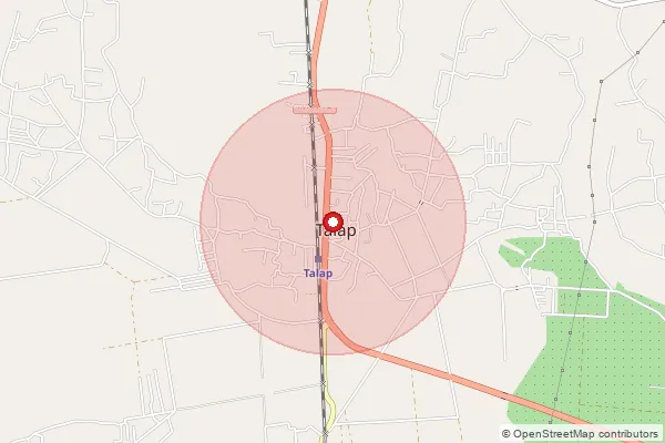 Map showing approximate area covered by Pincode 786156 — Laupati B.O, Tinsukia