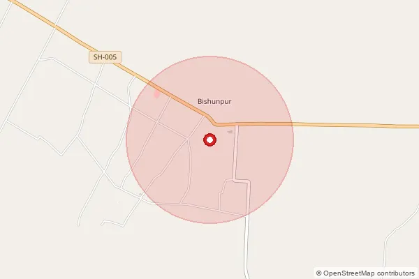 Map showing approximate area covered by Pincode 786160 — Amguri B.O, Tinsukia