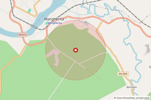 Map showing approximate area covered by Pincode 786182 — Udai Pur B.O, Tinsukia