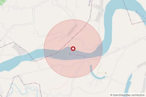Map showing approximate area covered by Pincode 786189 — Dinjan S.O, Tinsukia