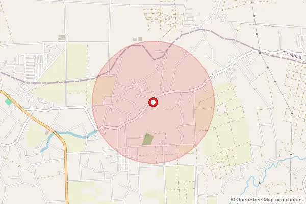 Map showing approximate area covered by Pincode 786612 — Garguri B.O, Dibrugarh