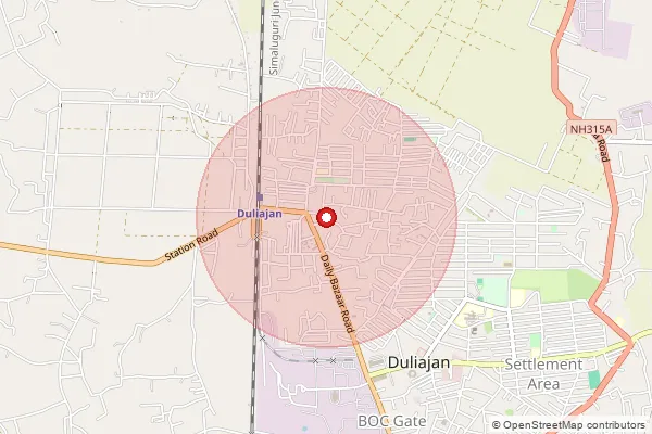 Map showing approximate area covered by Pincode 786692 — Anandapara S.O, Dibrugarh