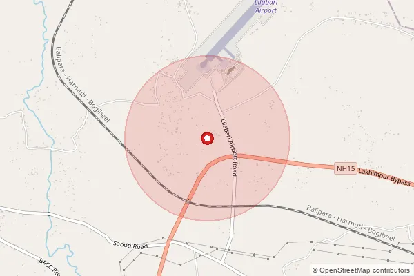 Map showing approximate area covered by Pincode 787051 — Joyhing Te B.O, Lakhimpur