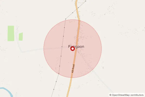 Map showing approximate area covered by Pincode 787052 — Garchiga B.O, Lakhimpur