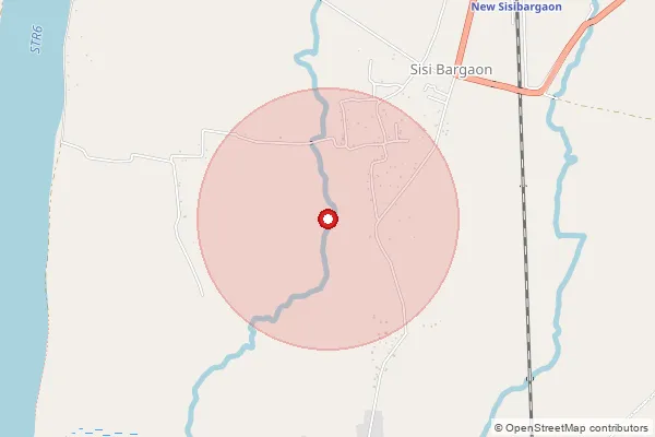 Map showing approximate area covered by Pincode 787110 — Kerekani Majgaon B.O, Dhemaji