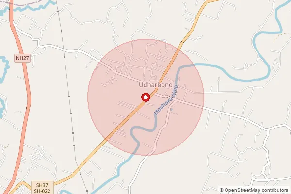 Map showing approximate area covered by Pincode 788030 — Dayapur T E B.O, Cachar