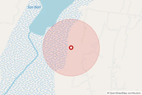 Map showing approximate area covered by Pincode 788126 — Binnakandi B.O, Cachar