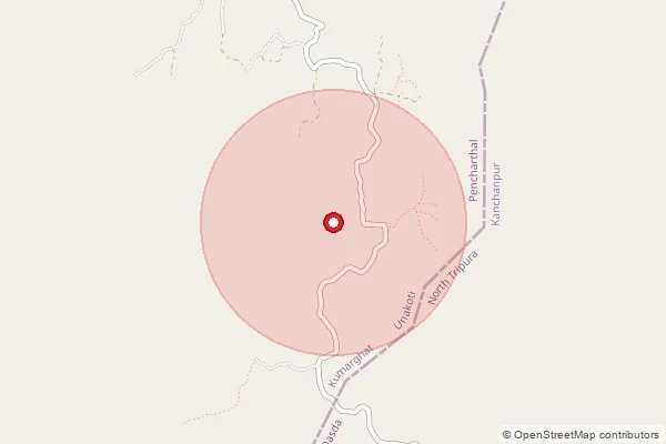 Map showing approximate area covered by Pincode 788152 — Chandpur West B.O, Hailakandi