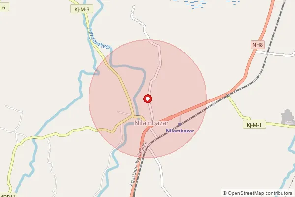 Map showing approximate area covered by Pincode 788722 — Promodenagar B.O, Karimganj