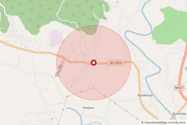 Map showing approximate area covered by Pincode 788725 — Kalkalighat B.O, Karimganj