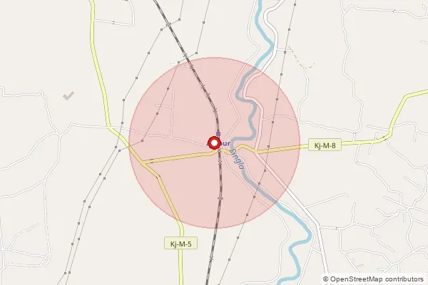 Map showing approximate area covered by Pincode 788734 — Leelachela B.O, Karimganj