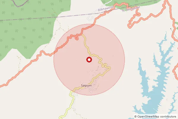 Map showing approximate area covered by Pincode 788735 — Tongibari B.O, Karimganj