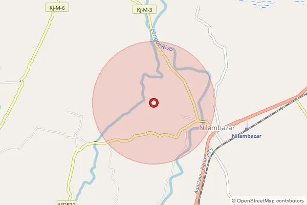 Map showing approximate area covered by Pincode 788737 — Cheragi B.O, Karimganj
