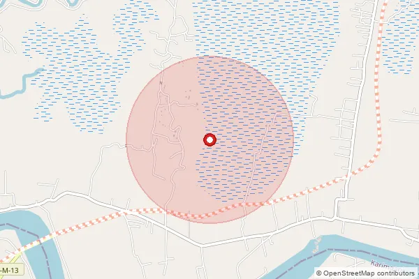Map showing approximate area covered by Pincode 788804 — Gangapur B.O, Cachar