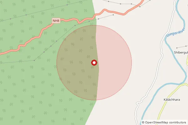 Map showing approximate area covered by Pincode 788817 — Chandranathpur B.O, Cachar