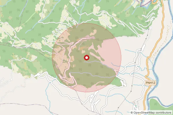 Map showing approximate area covered by Pincode 790104 — Sakpret B.O, Tawang