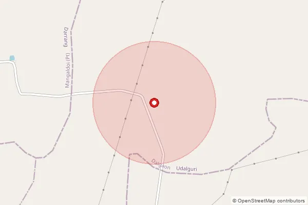 Map showing approximate area covered by Pincode 790114 — Elephant Flat, West Kameng