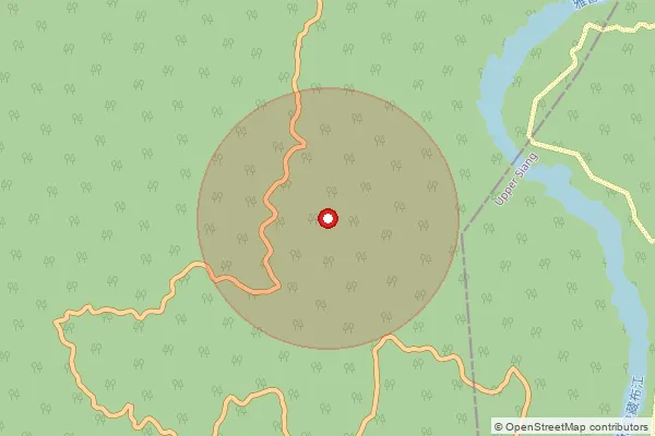 Map showing approximate area covered by Pincode 791105 — Ningging, Upper Siang