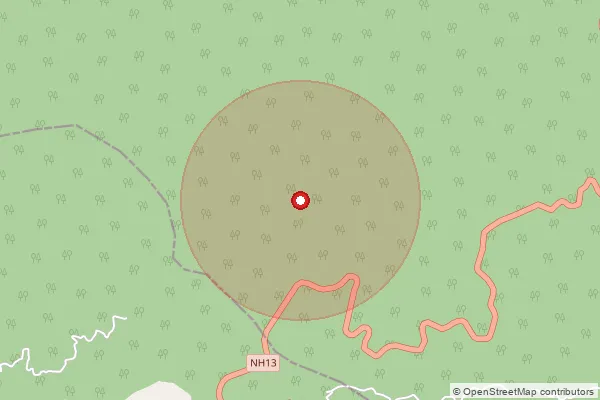 Map showing approximate area covered by Pincode 791112 — Khyate, Papum Pare