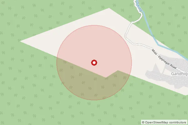 Map showing approximate area covered by Pincode 792055 — Two-Hat B.O, Changlang