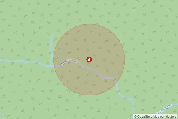 Map showing approximate area covered by Pincode 792104 — Chaglagam B.O, Anjaw