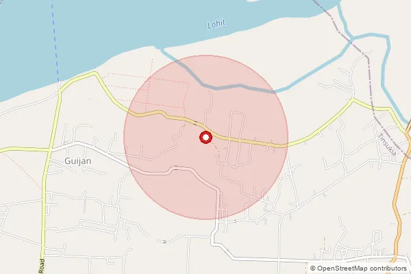 Map showing approximate area covered by Pincode 792110 — Angrim Valley, Dibang Valley