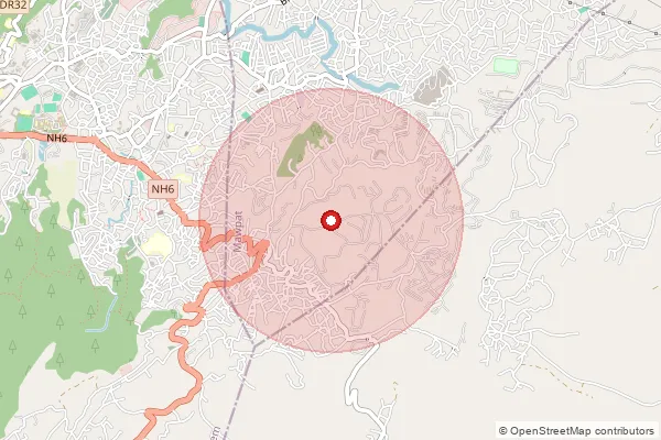 Map showing approximate area covered by Pincode 793007 — Happy Valley S.O, East Khasi Hills