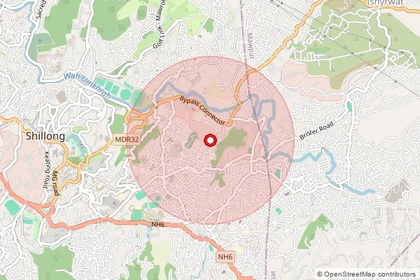 Map showing approximate area covered by Pincode 793011 — Assam Rifles S.O, East Khasi Hills