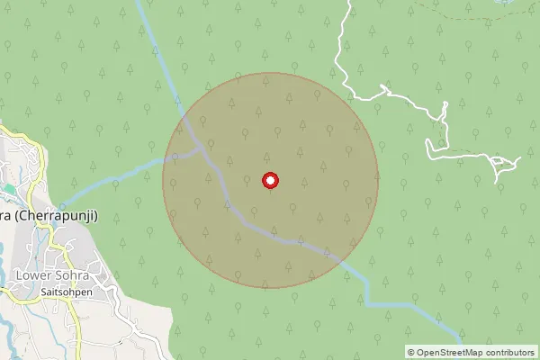 Map showing approximate area covered by Pincode 793110 — Mawbawein, East Khasi Hills