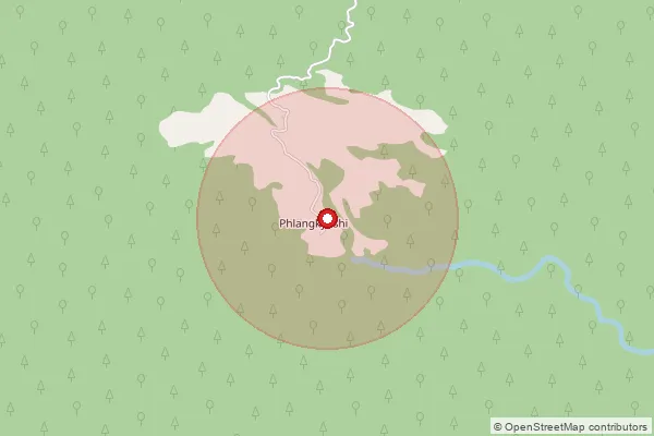 Map showing approximate area covered by Pincode 793114 — Sngimawlein B.O, South West Khasi Hills