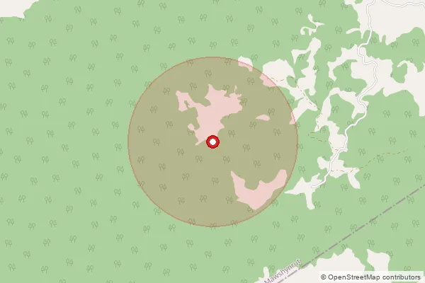 Map showing approximate area covered by Pincode 793115 — Sohiong S.O, East Khasi Hills