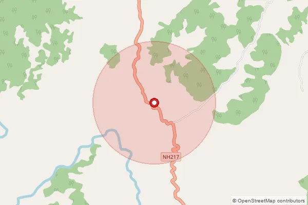 Map showing approximate area covered by Pincode 794110 — Dabu B.O, East Garo Hills
