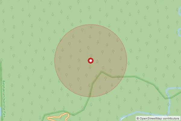 Map showing approximate area covered by Pincode 794114 — Mohadeo Warima, South Garo Hills