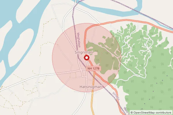 Map showing approximate area covered by Pincode 794116 — Hallidayganj So, Na