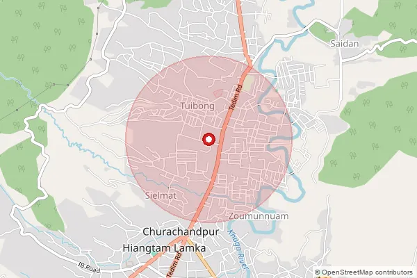 పిన్‌కోడ్ 795128 — Henglep Branch Office, Churachandpur ద్వారా కవర్ చేయబడిన సుమారు ప్రాంతాన్ని చూపే మ్యాప్
