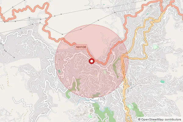 Map showing approximate area covered by Pincode 796009 — Chawlhhmun B.O, Aizawl