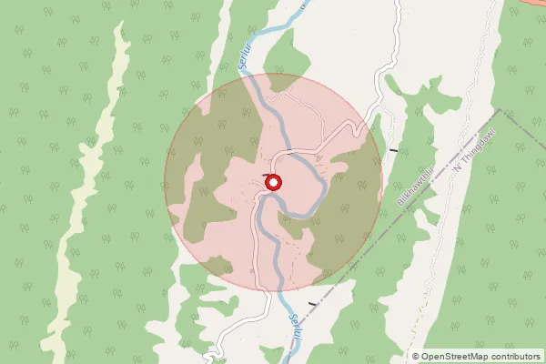 Map showing approximate area covered by Pincode 796091 — Phaisen B.O, Kolasib