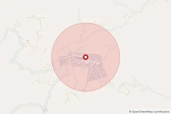 Map showing approximate area covered by Pincode 796320 — Dungtlang B.O, Champhai
