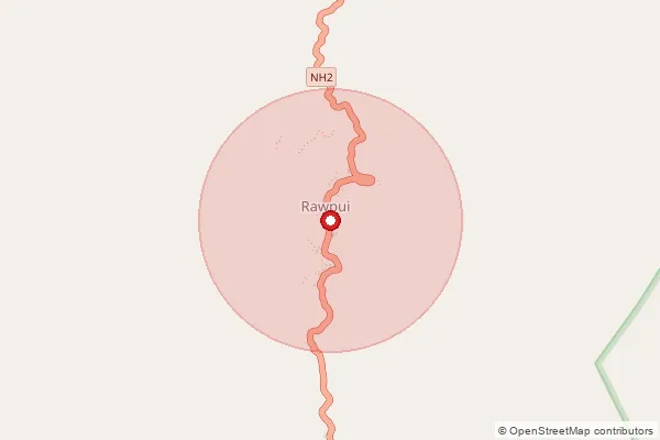 Map showing approximate area covered by Pincode 796571 — Darzo B.O, Hnahthial