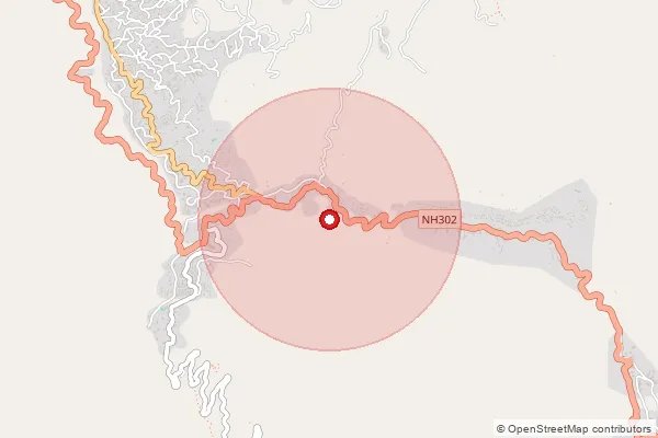 Map showing approximate area covered by Pincode 796751 — S.Chawilung B.O, Lunglei