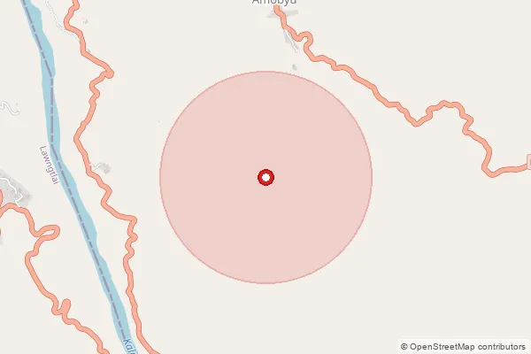 Map showing approximate area covered by Pincode 796901 — Tuipuiferry B.O, Lawngtlai