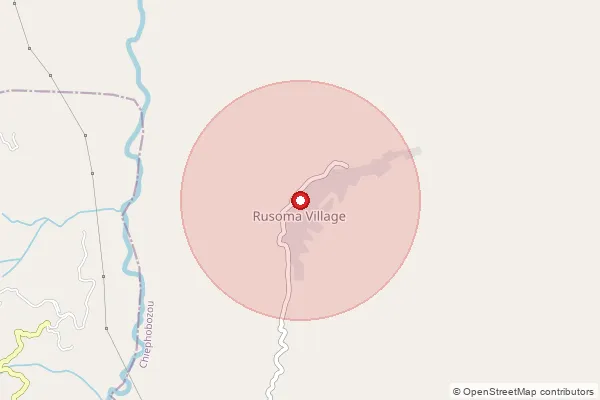 Map showing approximate area covered by Pincode 797003 — Chakhabama B.O, Kohima