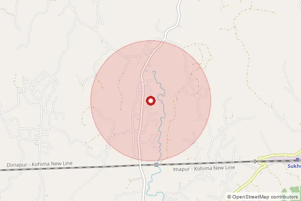Map showing approximate area covered by Pincode 797103 — Nihekhu B.O, Dimapur