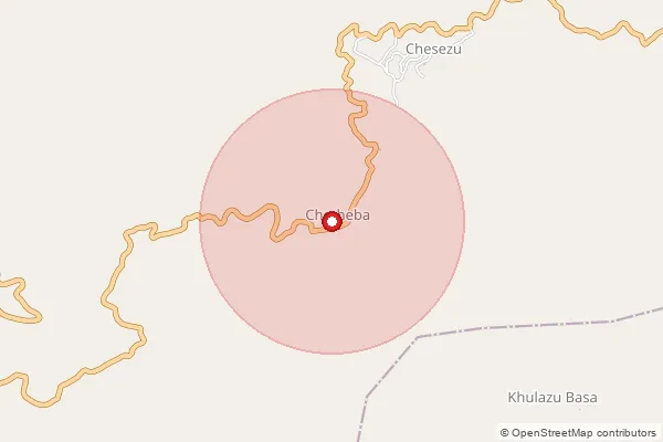 Map showing approximate area covered by Pincode 797104 — Phugwu B.O, Phek