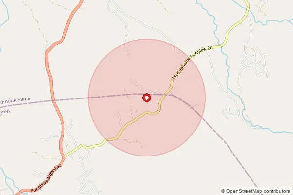 Map showing approximate area covered by Pincode 797106 — Jharnapani B.O, Dimapur