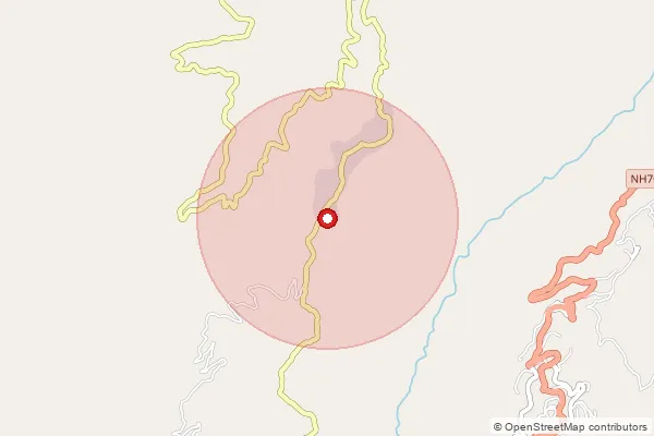 Map showing approximate area covered by Pincode 797108 — Losami B.O, Phek