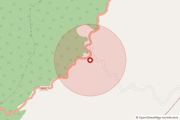 Map showing approximate area covered by Pincode 797109 — Ghathashi B.O, Zunheboto