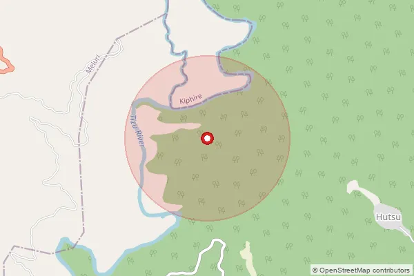 Map showing approximate area covered by Pincode 797114 — Akhegwo B.O, Phek